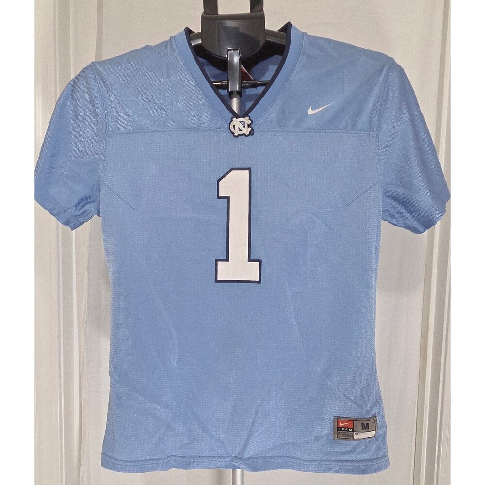 Nike Team UNC‎ Tar Heels Jersey #1 Youth Medium Blue Football NCAA Shirt
